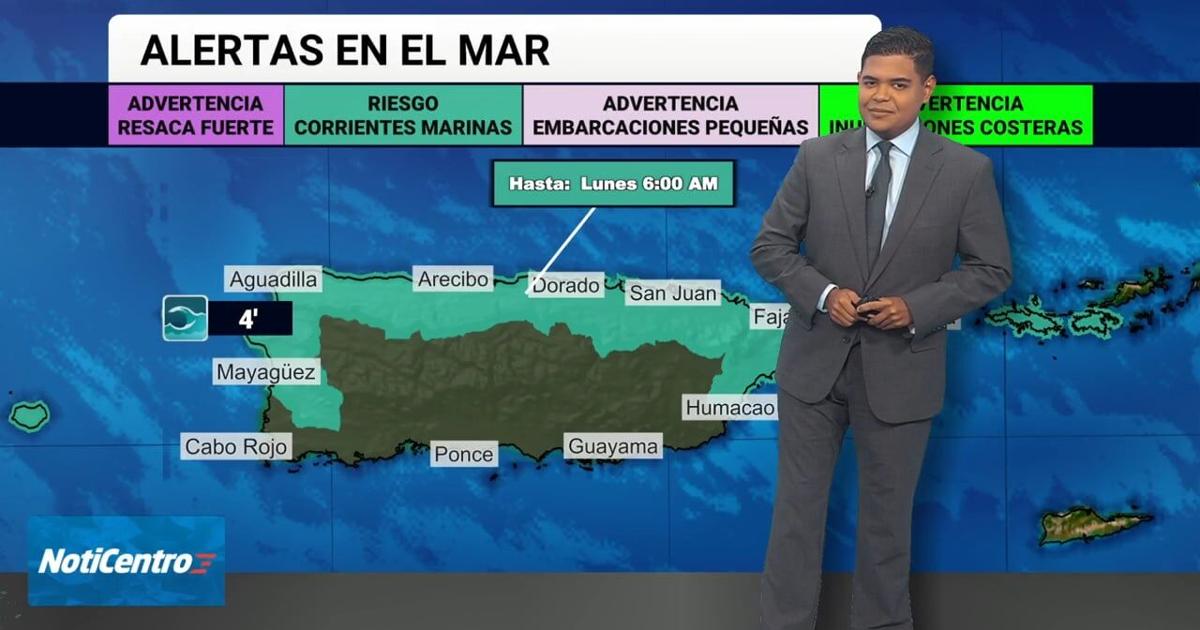 Temperaturas sumamente calurosas en Puerto Rico con marejadas del norte