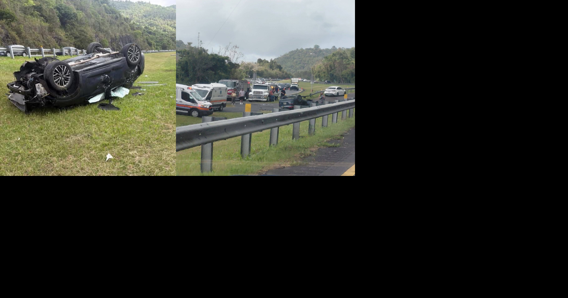 Accidente en PR-52 entre Caguas y Cayey: vehículo volcado con conductora y tres menores