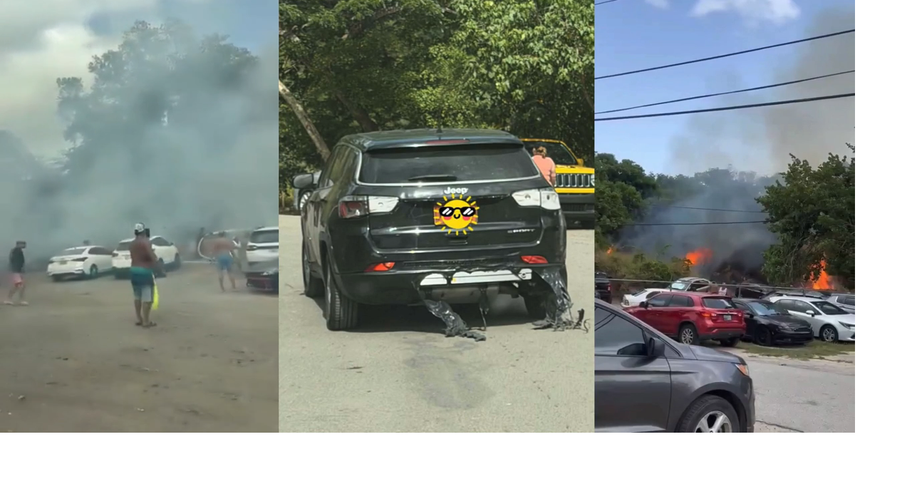 Incendio forestal en Cabo Rojo afecta vehículos cerca de Playa Buyé