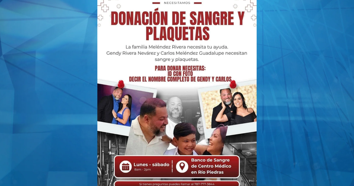 Solicitan donantes de sangre para familia gravemente herida en accidente en Manatí