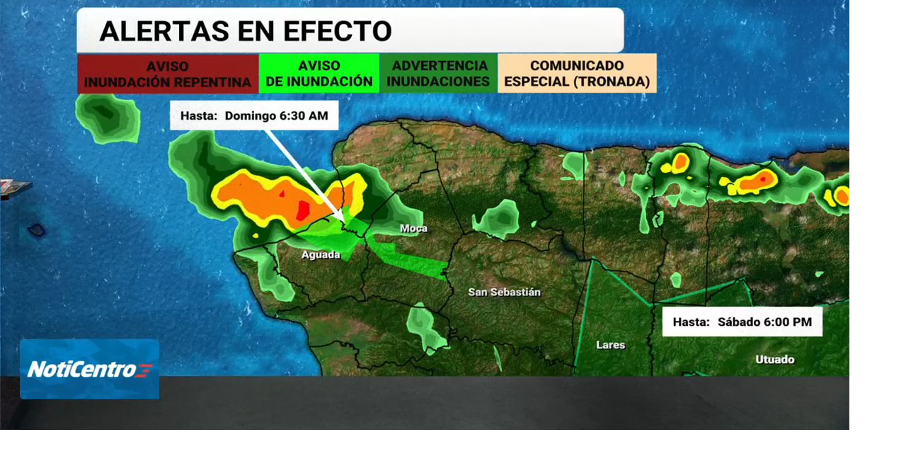 Tu Tiempo: Continúan los avisos de inundaciones en varias zonas de la isla