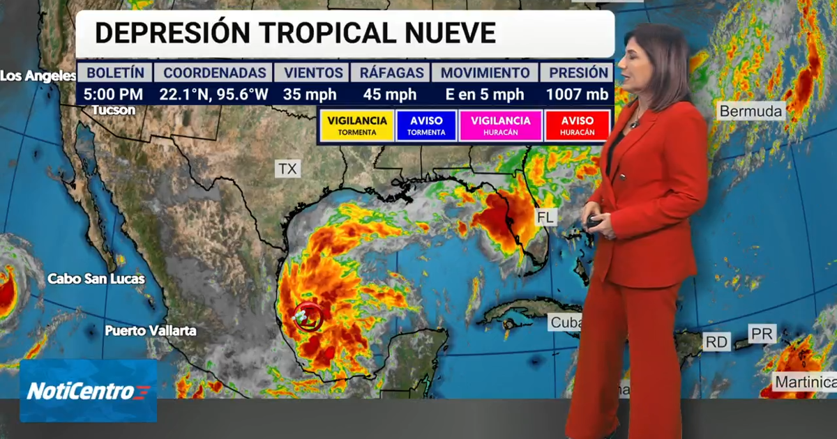 Se forma depresión tropical #9 en el Golfo de México; podría convertirse en huracán categoría 2