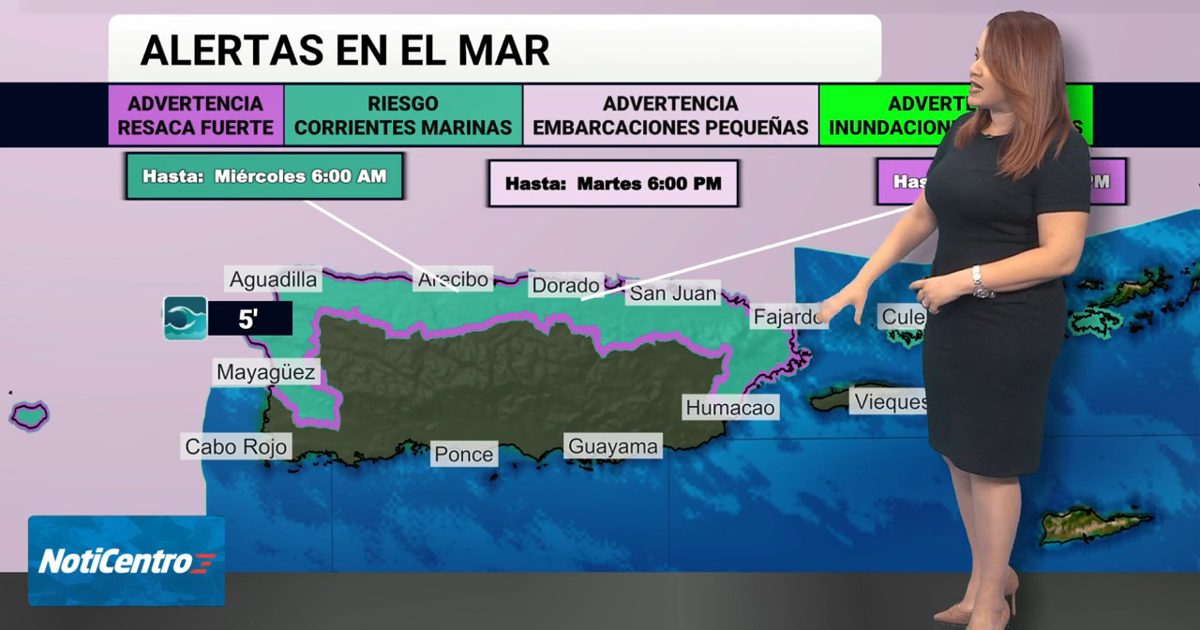 Riesgo de inundaciones costeras en Puerto Rico hasta finales de octubre por marea astronómica