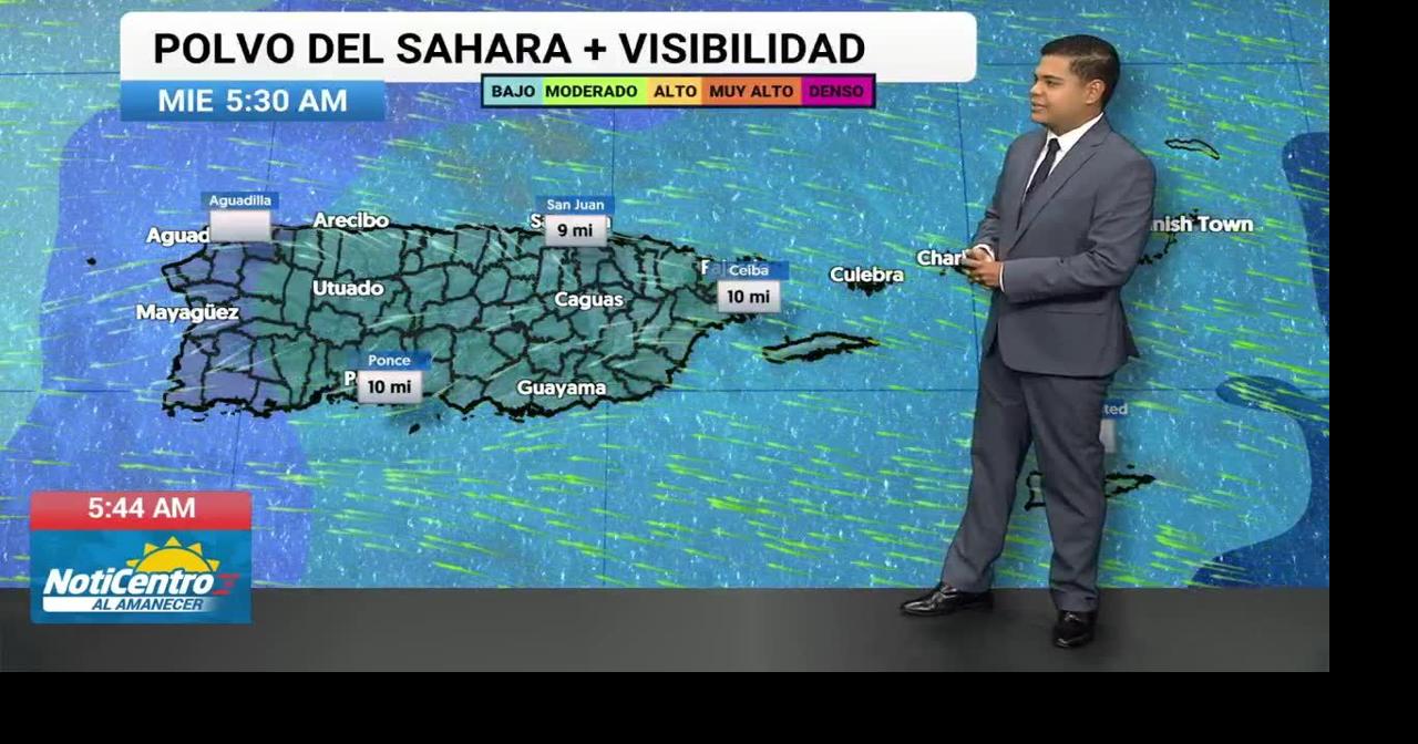 Débil disturbio traerá lluvias pasajeras y nuevo evento de polvo del Sahara se aproxima