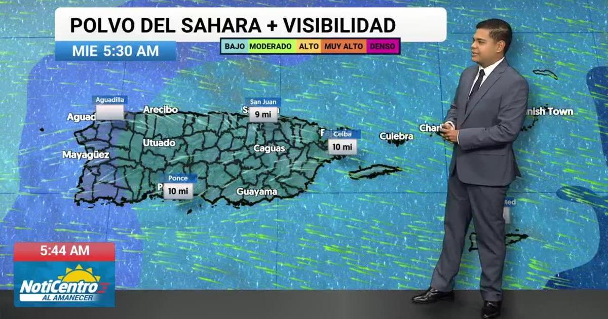 Débil disturbio traerá lluvias pasajeras y nuevo evento de polvo del Sahara se aproxima