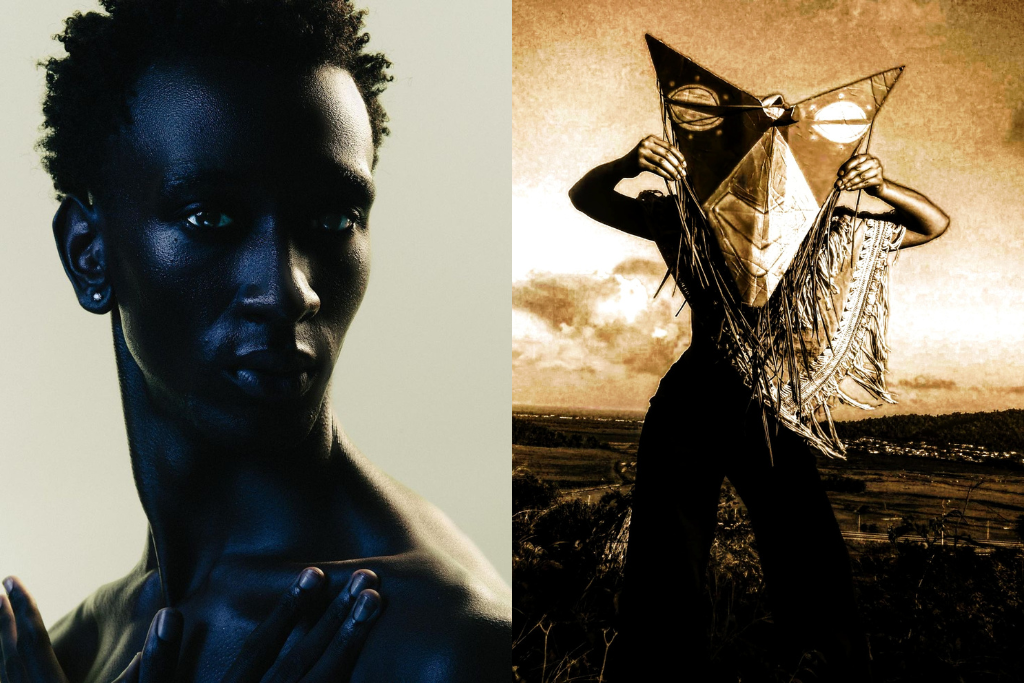 "Alien Superstar" (2023) de Germán Ayala Vázquez, y "Guaraguao" (2023), de Deyaneira Lucero Maldonado. Fotografía digital  (Museo Afro Casa Silvana) 