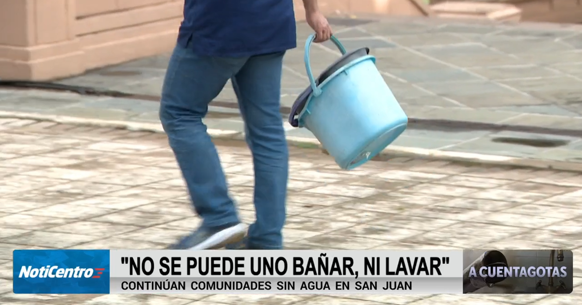 A cubitos o con un hilito de agua residentes de comunidades en San Juan
