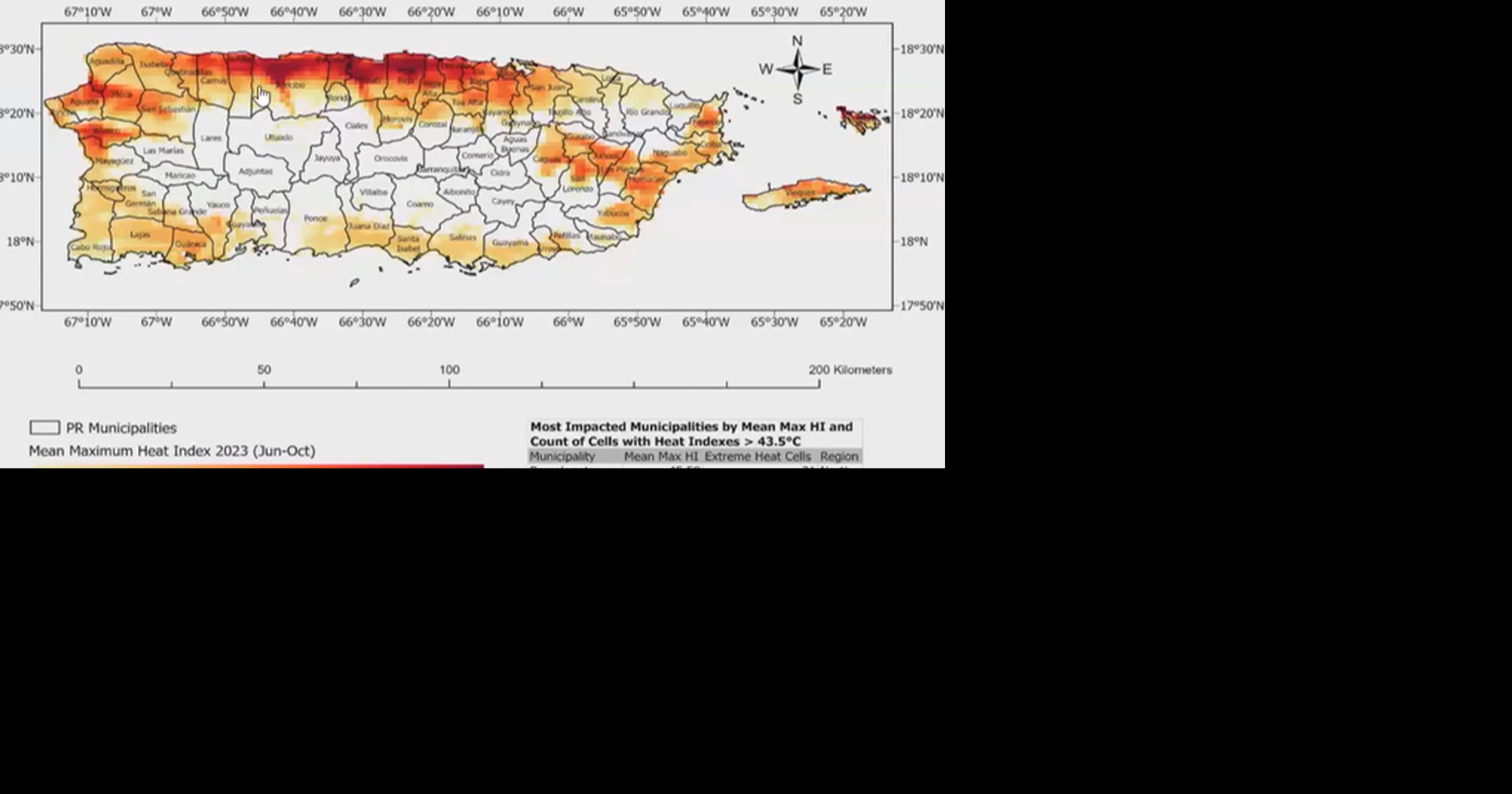 Estudio revela que municipios del norte de Puerto Rico son más vulnerables al calor extremo