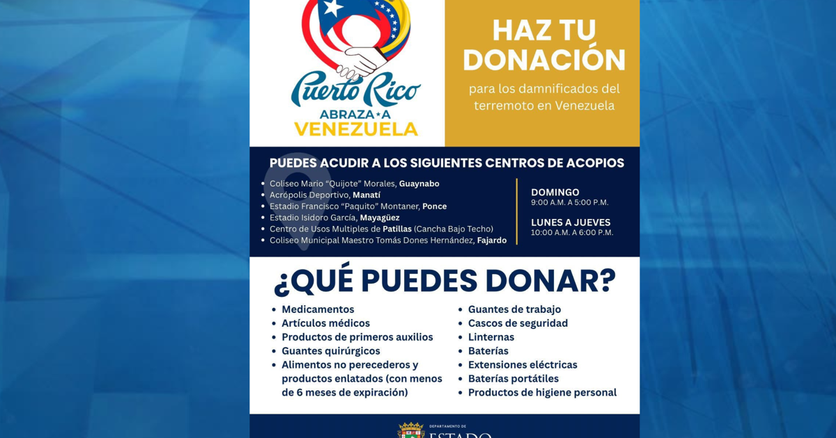 Gobierno abrirá mañana domingo los centros de acopio para asistir a los damnificados de Venezuela