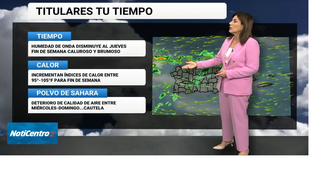 Tu Tiempo: Precaución ante aguaceros intensos para esta tarde