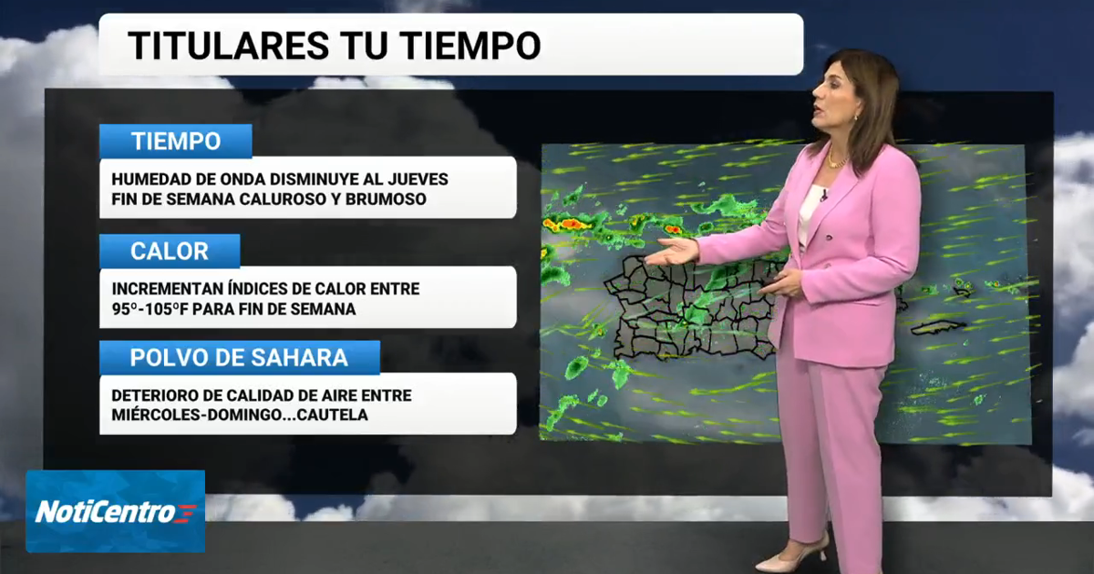 Tu Tiempo: Precaución ante aguaceros intensos para esta tarde