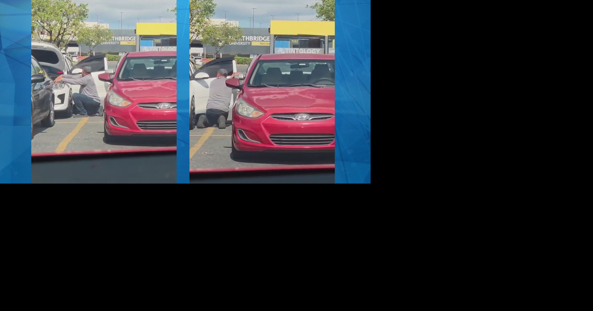 Hombre roba retrovisor en Walmart de Plaza del Sol fingiendo reparar su carro