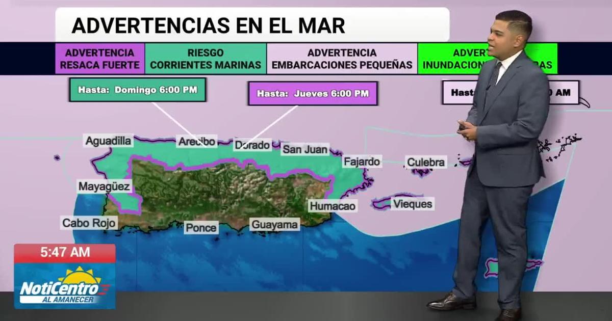 Tu Tiempo: olas rompientes de hasta 12 pies, Jueves Santo seguirá lluvioso