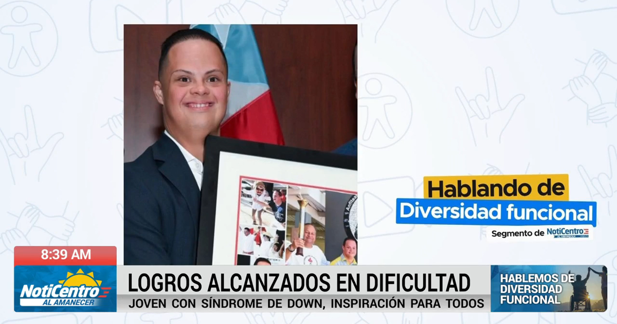 Joven con síndrome de Down brilla como empleado municipal en Caguas