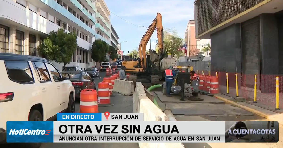 Residentes de San Juan sin agua esta noche por reparación de tubería