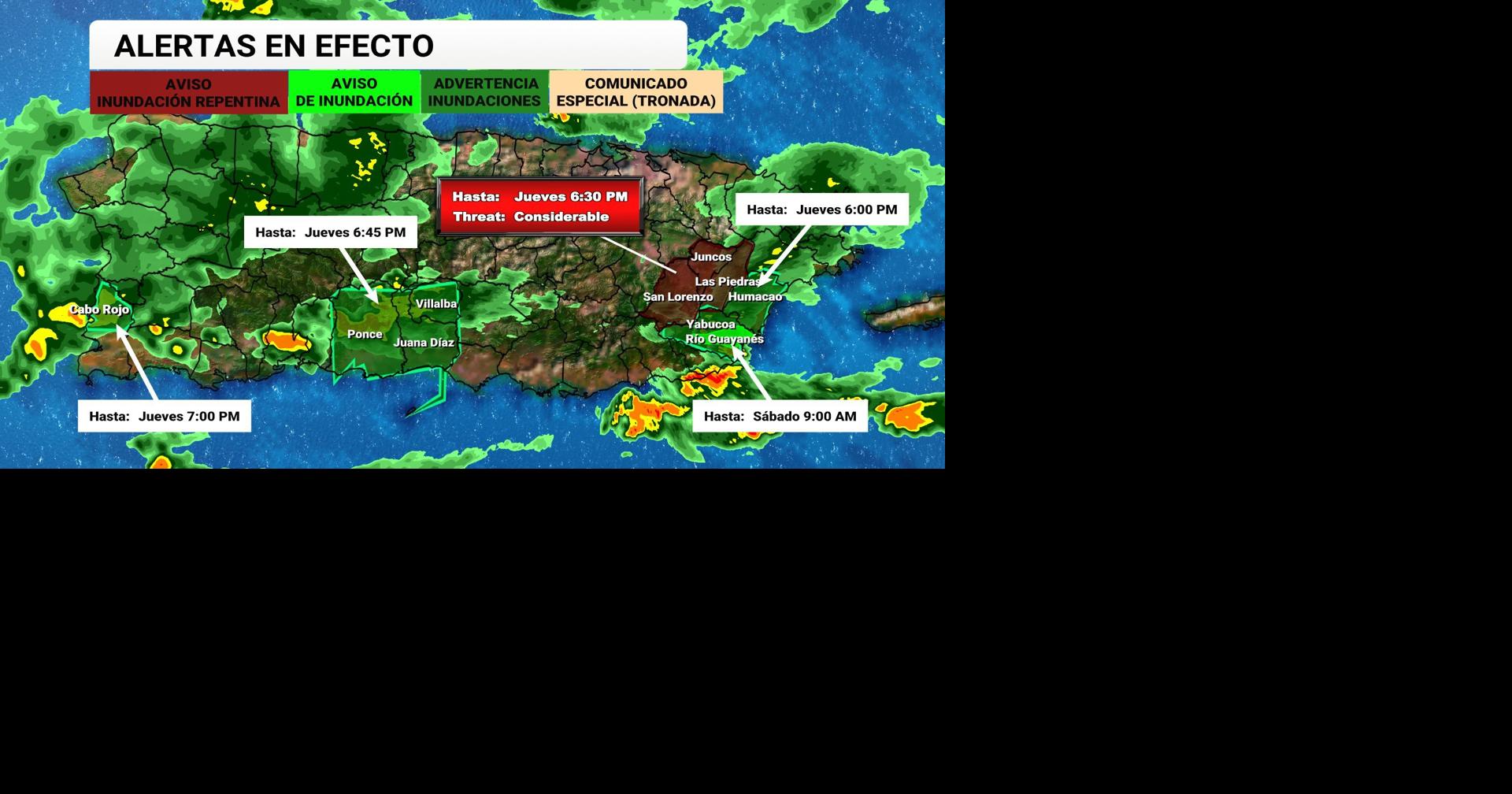 Tu Tiempo: Continúan las advertencias de inundaciones en la isla