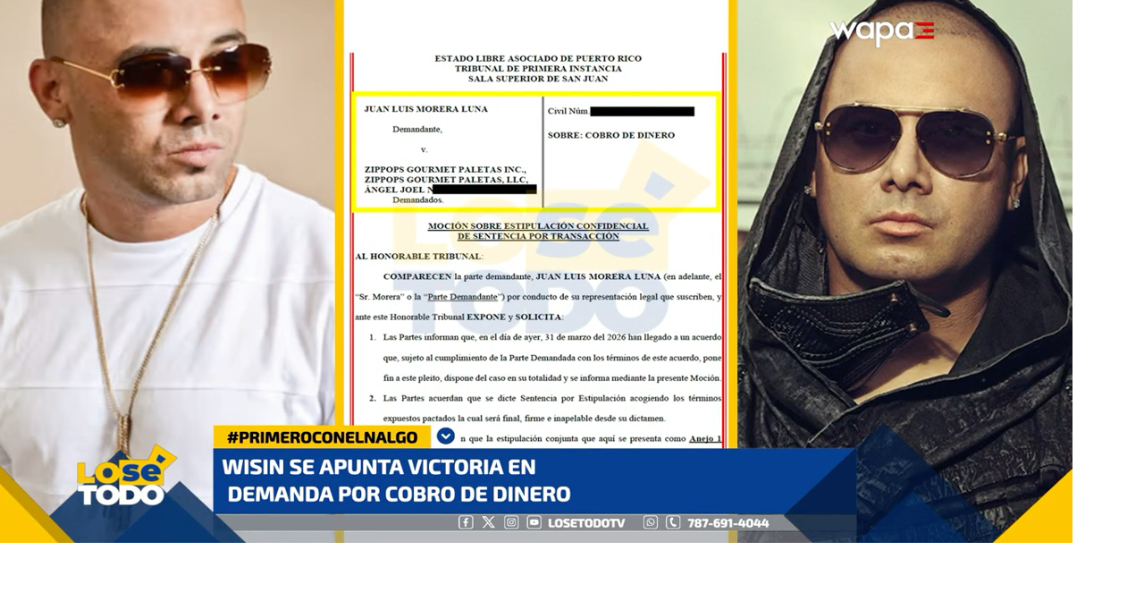 Wisin llega a acuerdo en demanda por deuda