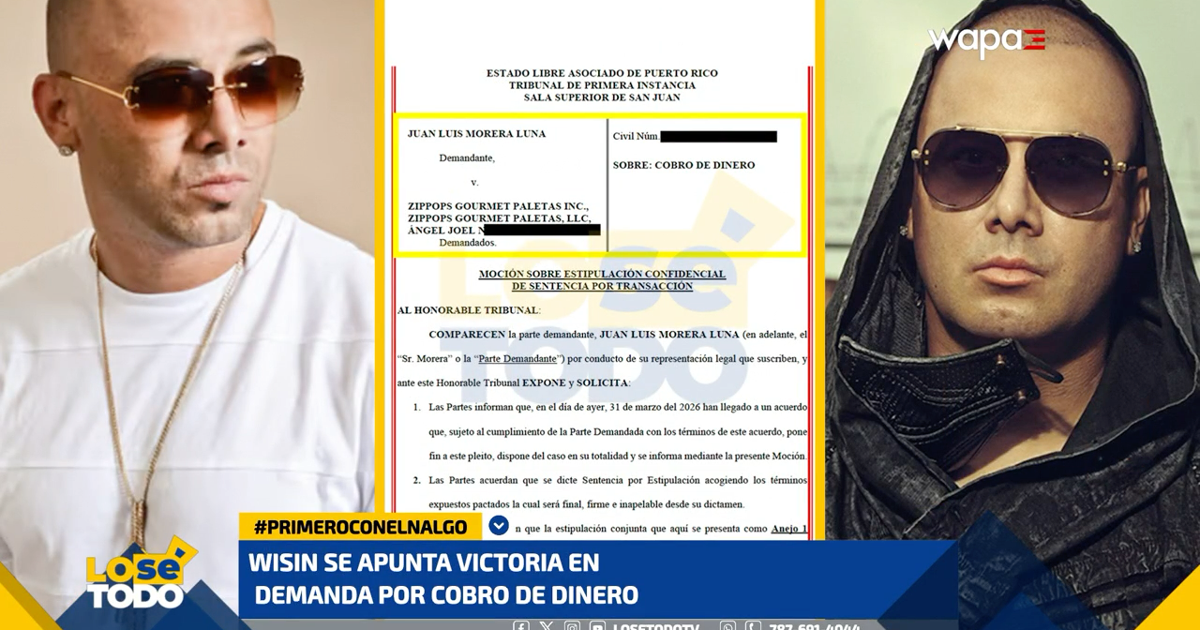 Wisin llega a acuerdo en demanda por deuda