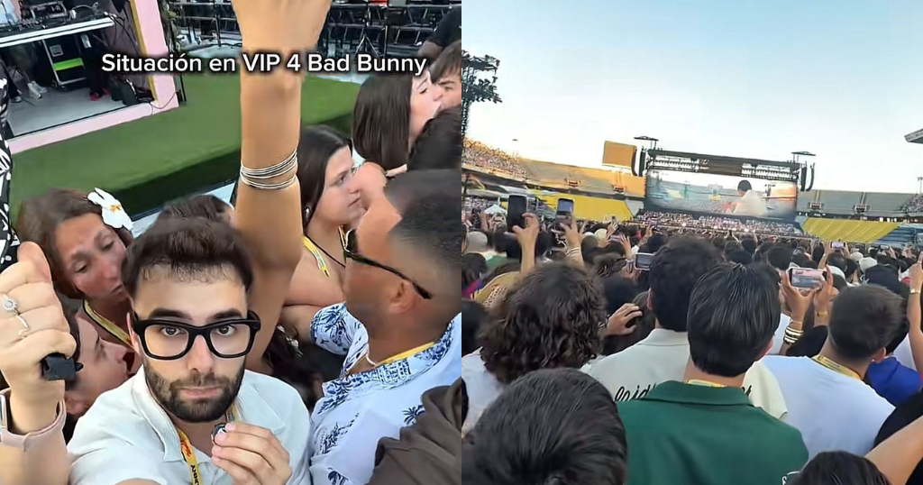 Fan denuncia caos en zona VIP del concierto de Bad Bunny en Barcelona