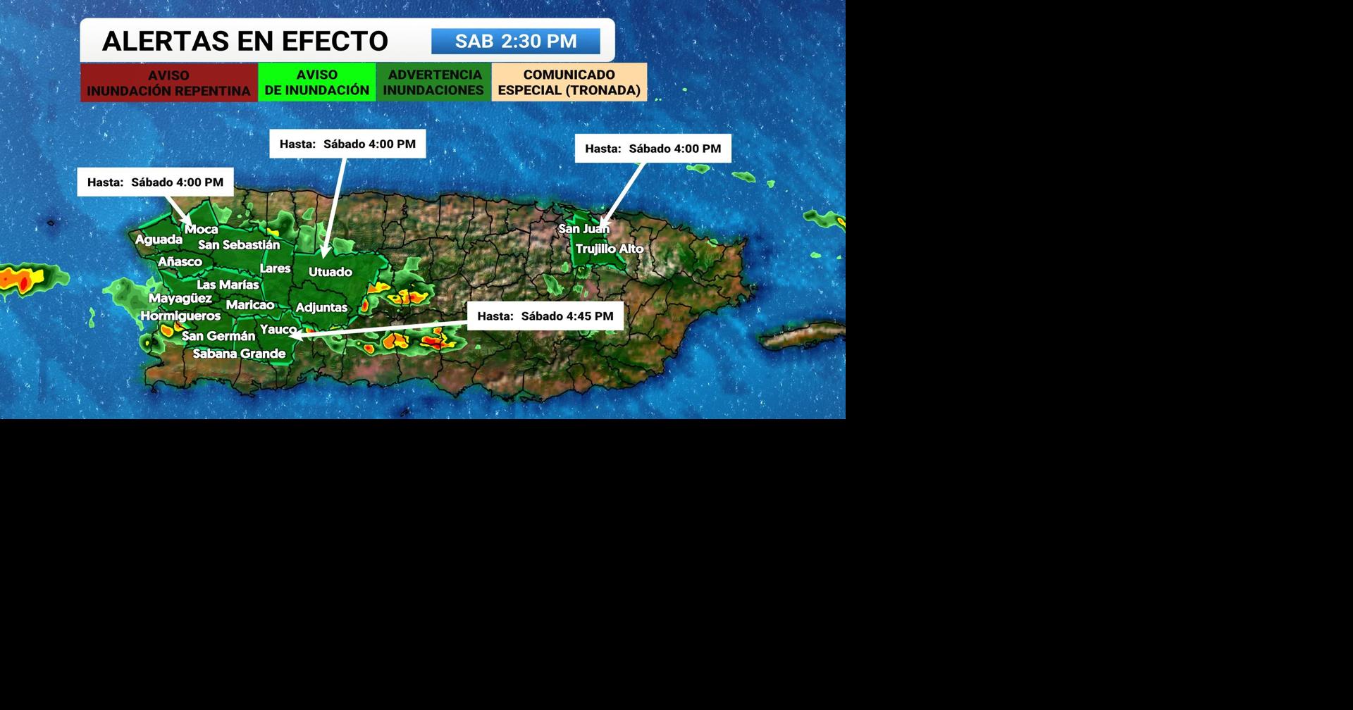 Emiten advertencia de inundaciones para varios municipios