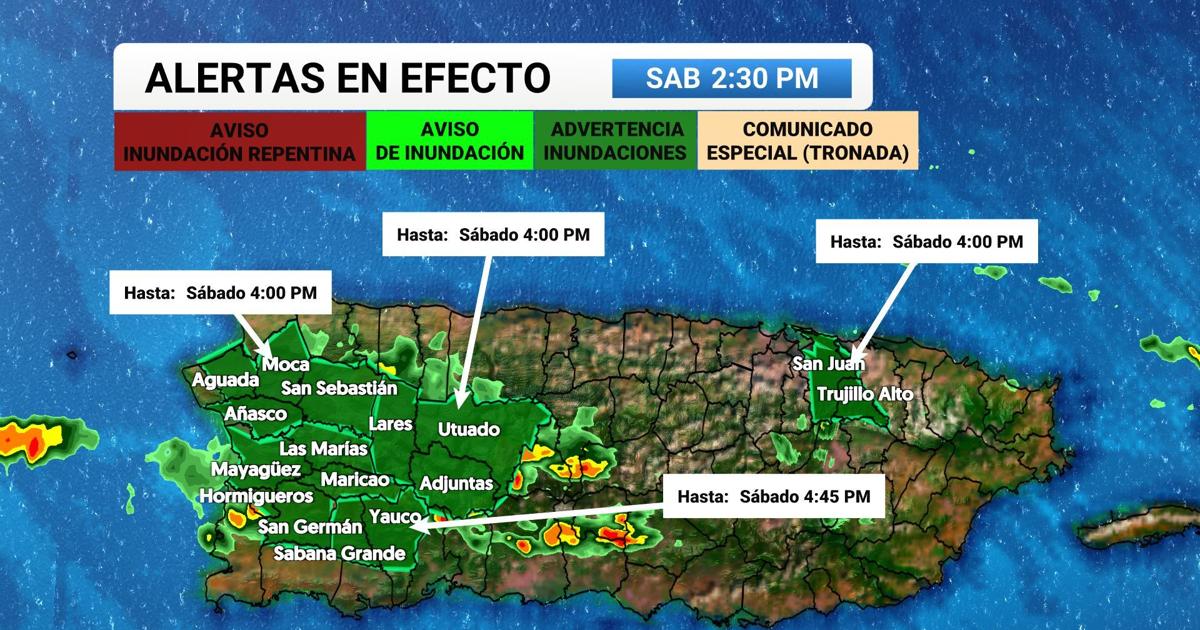 Emiten advertencia de inundaciones para varios municipios