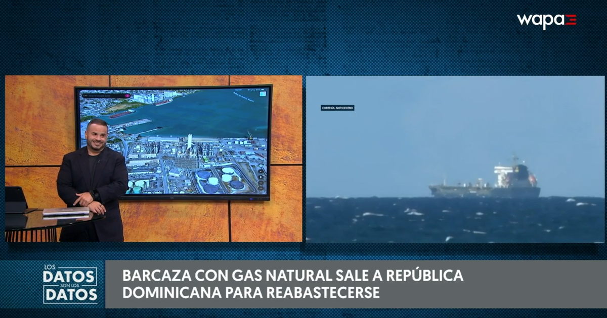 Barcaza de gas natural de New Fortress Energy sale a RD tras no poder entrar a bahía de San Juan