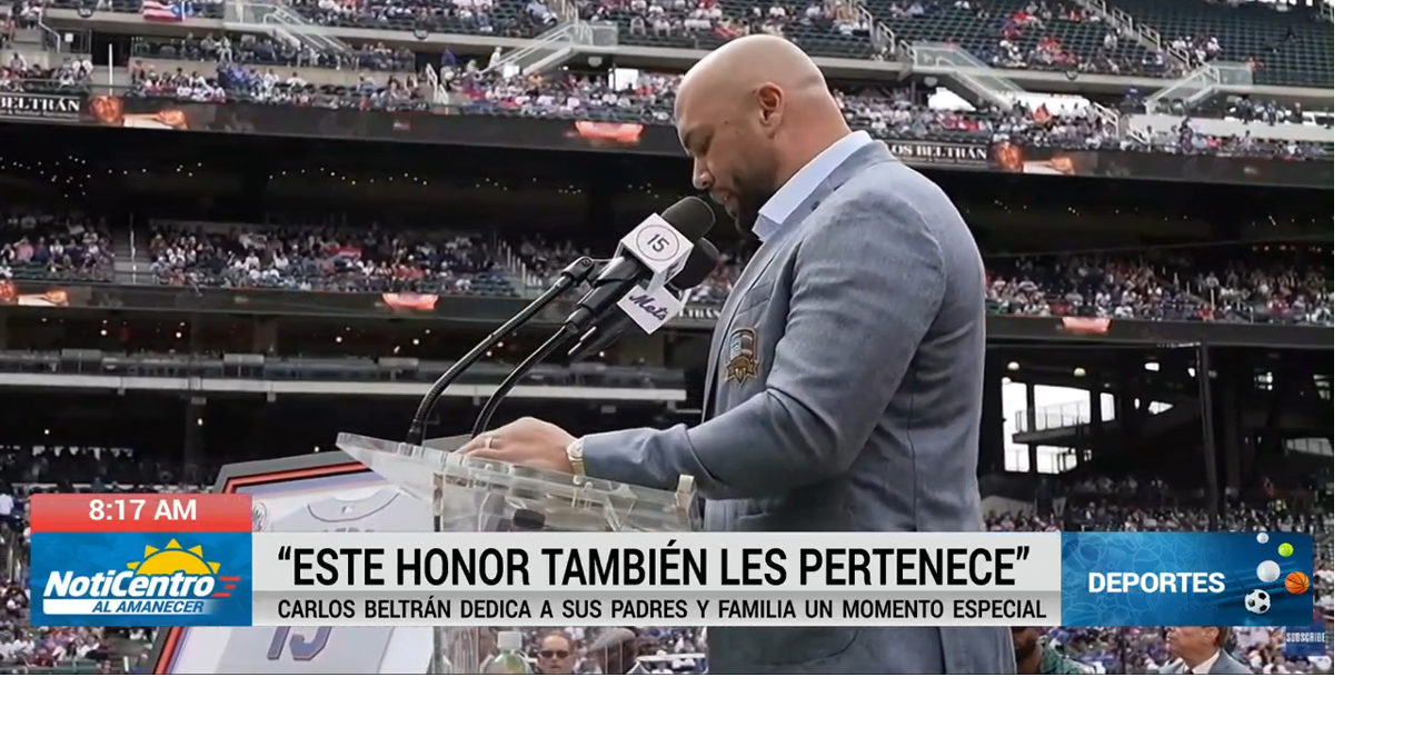 Mets retiran el número 15 de Carlos Beltrán en Citi Field