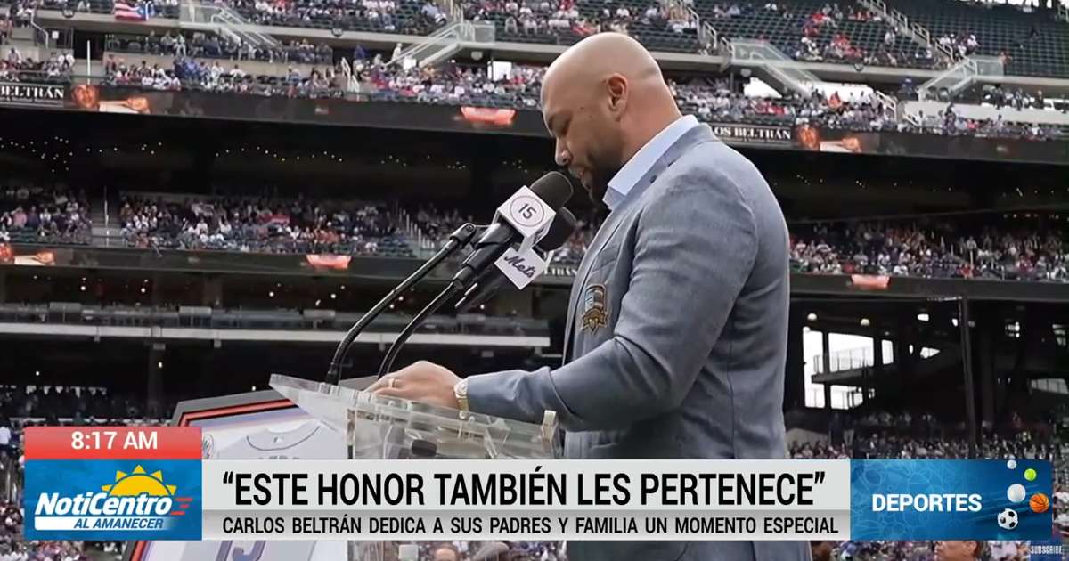 Mets retiran el número 15 de Carlos Beltrán en Citi Field