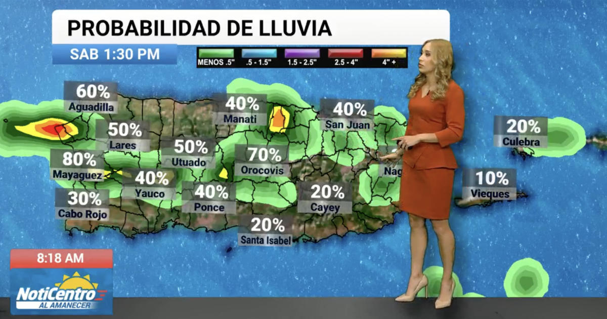 Tu Tiempo: bastante lluvia y tronadas para la montaña y oeste en la tarde