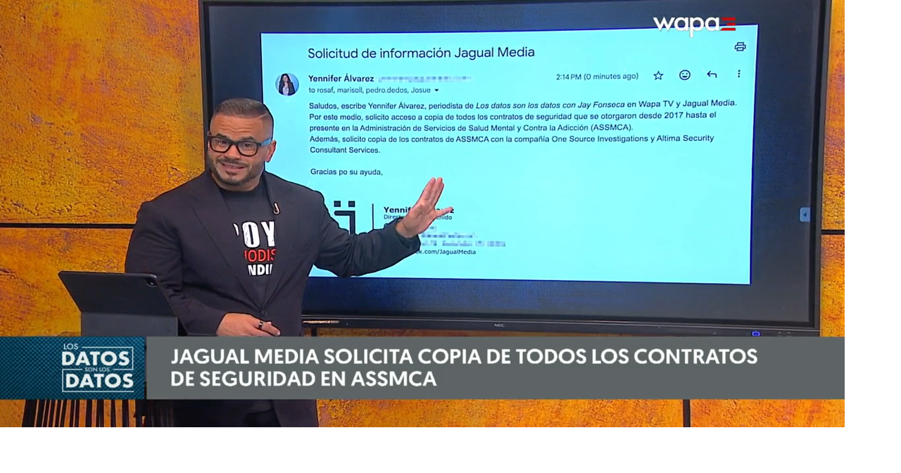 Jagual Media solicita información sobre contratos de seguridad en ASSMCA