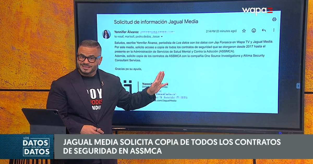 Jagual Media solicita información sobre contratos de seguridad en ASSMCA