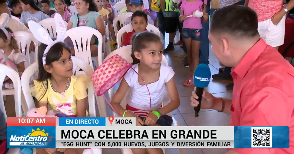 De celebración Moca con su “Egg Hunt”