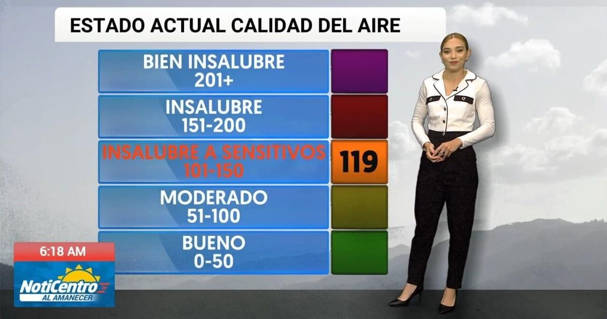 Polvo del Sahara mantiene calidad del aire insalubre en Puerto Rico con índices de calor sobre 100°F