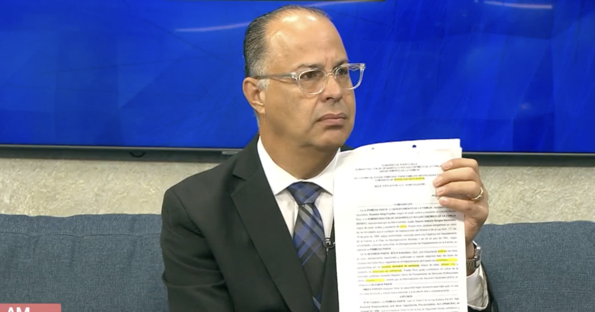 Senador Morales muestra borrador de contrato de $38.5M y presiona por remoción de jefa de Familia