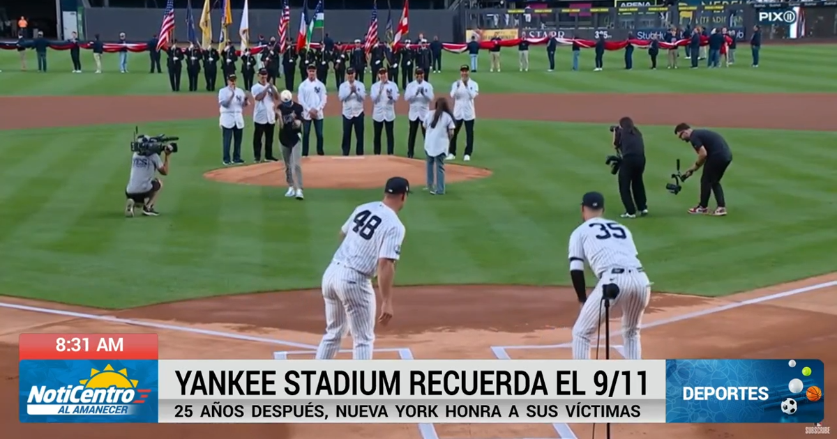 Yankee Stadium homenajea a víctimas del 9/11 a 25 años de los atentados