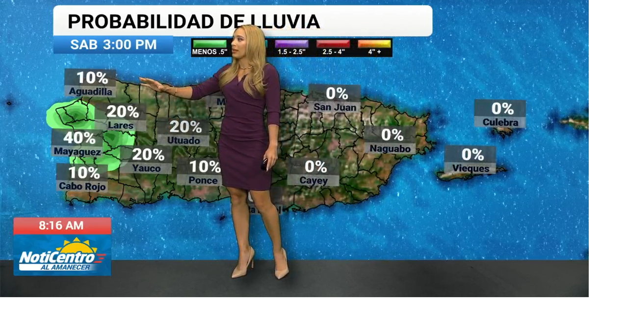 Sábado mayormente estable en PR con polvo del Sahara moderado y riesgo de corrientes