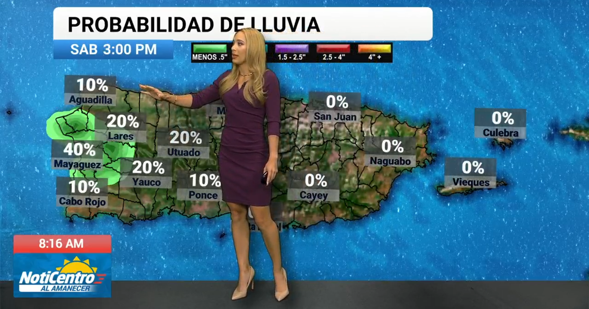 Sábado mayormente estable en PR con polvo del Sahara moderado y riesgo de corrientes