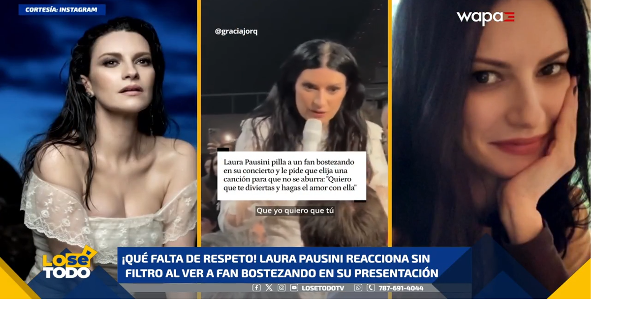 Laura Pausini reacciona sin filtro al ver fan bostezando en su presentación
