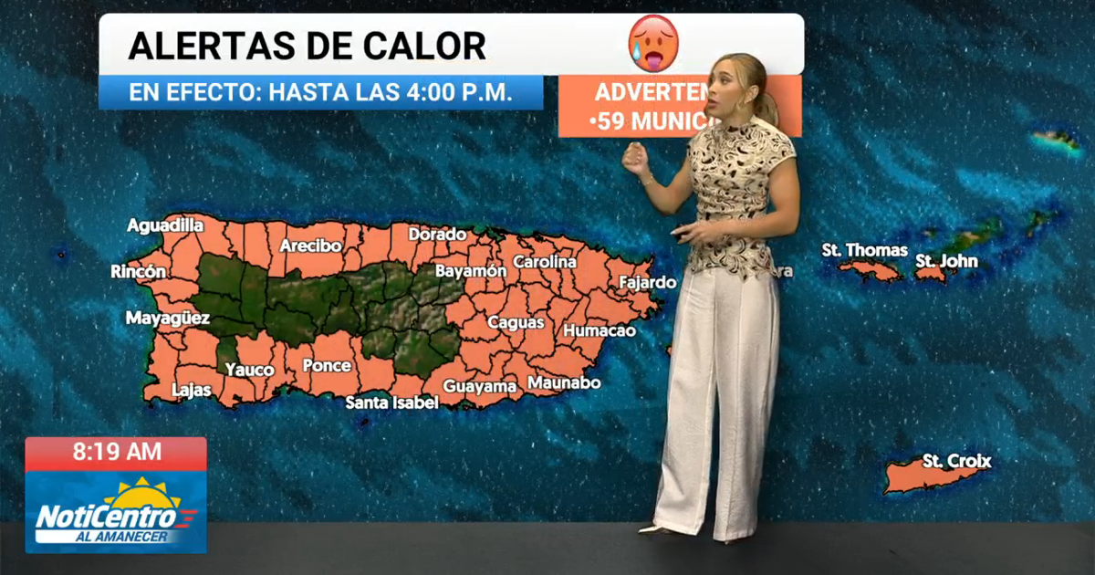 Alerta de calor activa en municipios costeros y urbanos de Puerto Rico; se acerca onda tropical