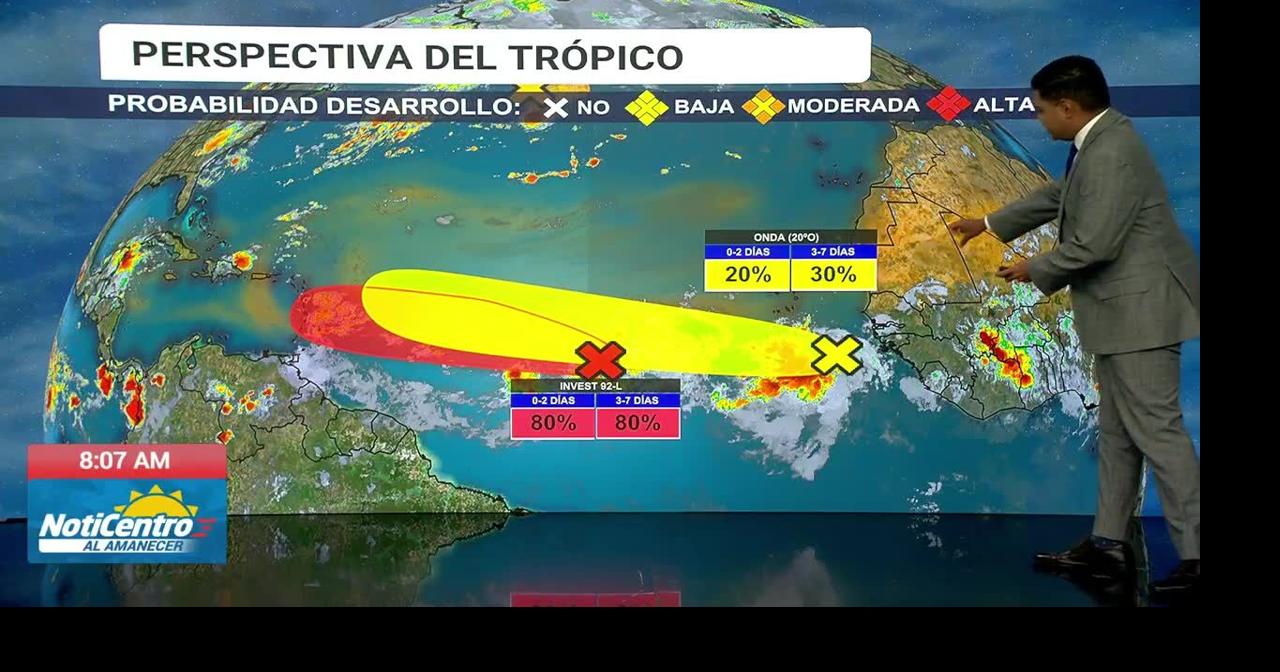 Invest 92L podría fortalecerse antes de llegar a Puerto Rico, pero modelos la ubican al sur