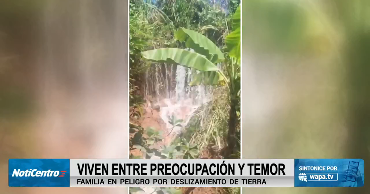 Preocupada familia de Toa Alta tras deslizamiento de tierra que pone en peligro su vivienda