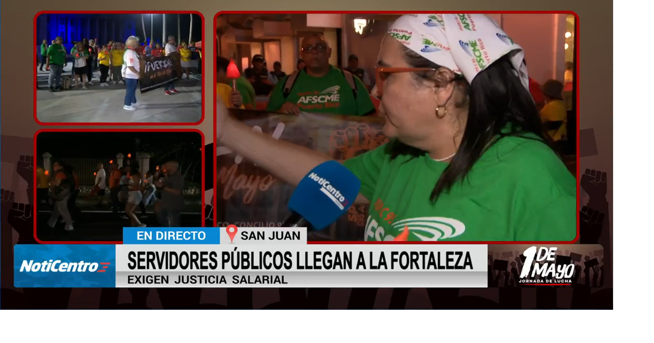 Servidores públicos marchan con antorchas para exigir justicia laboral y salarial