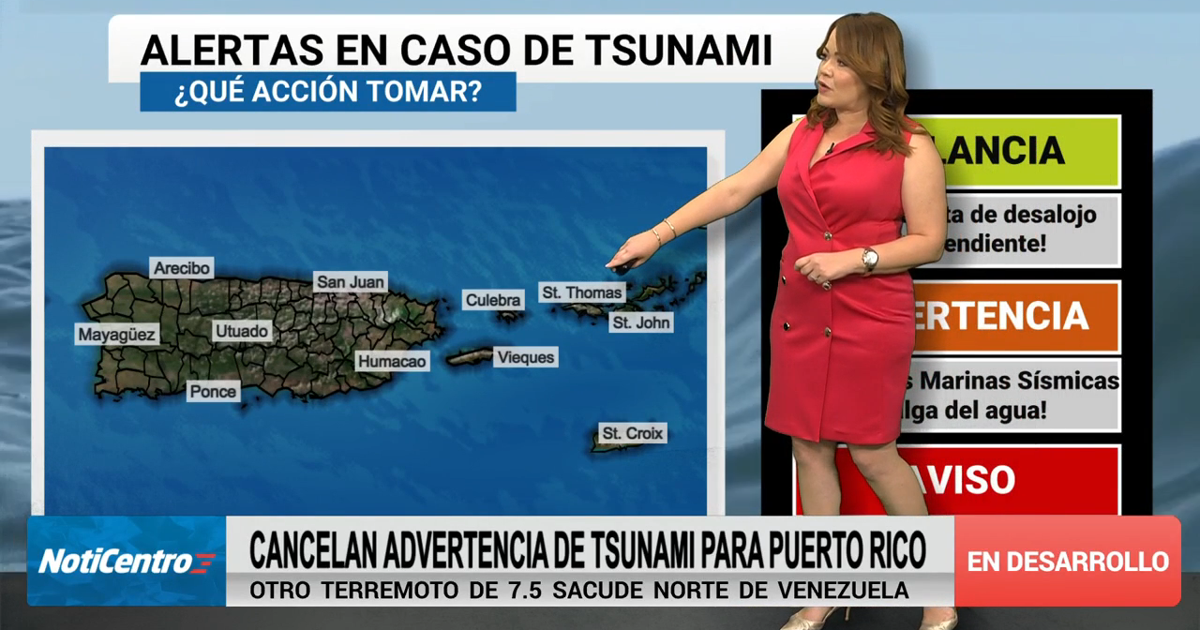 Dos terremotos en Venezuela activan y cancelan alerta de tsunami para Puerto Rico