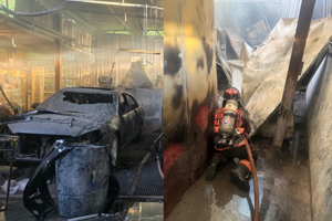 Imagen del artículo de WAPA: Fuego en hojalatería en Mayagüez: $300 mil en pérdidas y tres carros quemados