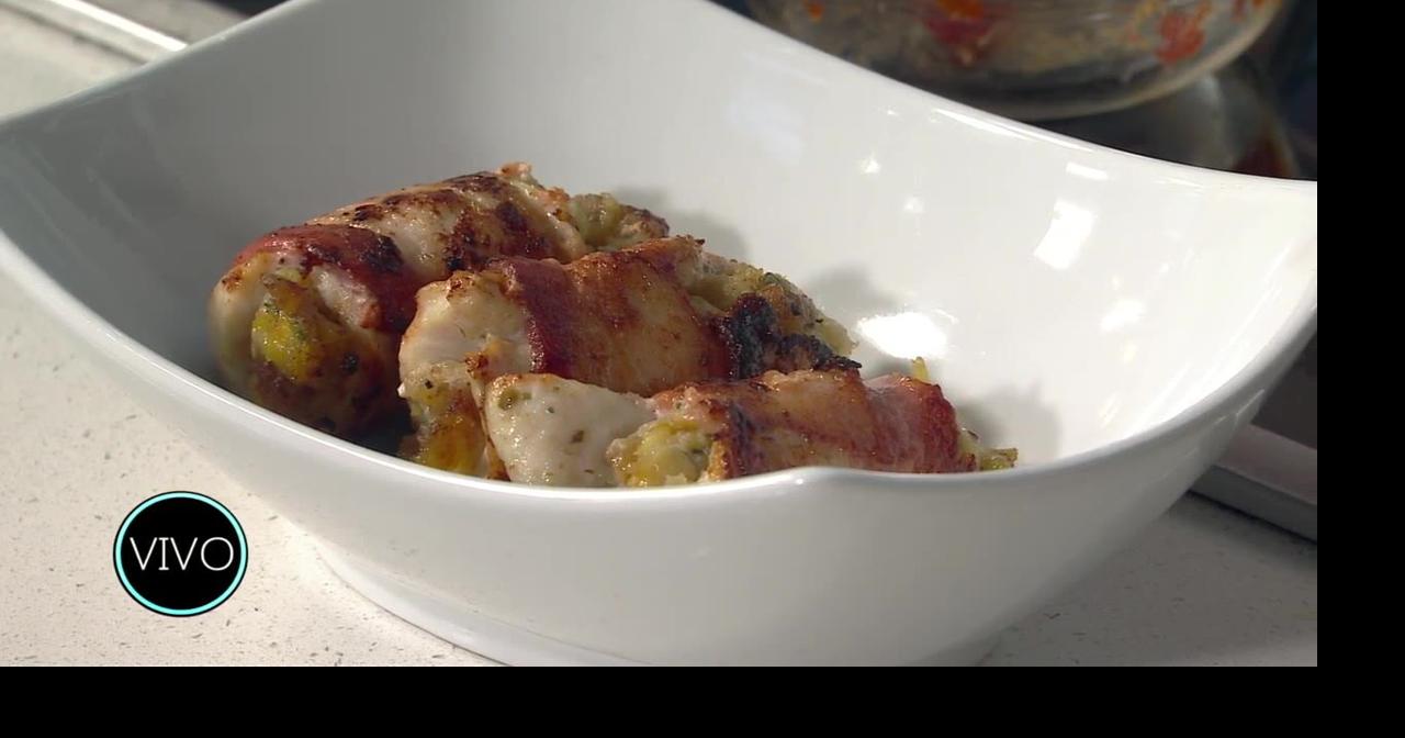 Receta: Mini pechugas rellenas de mofongo | Viva La Tarde | wapa.tv