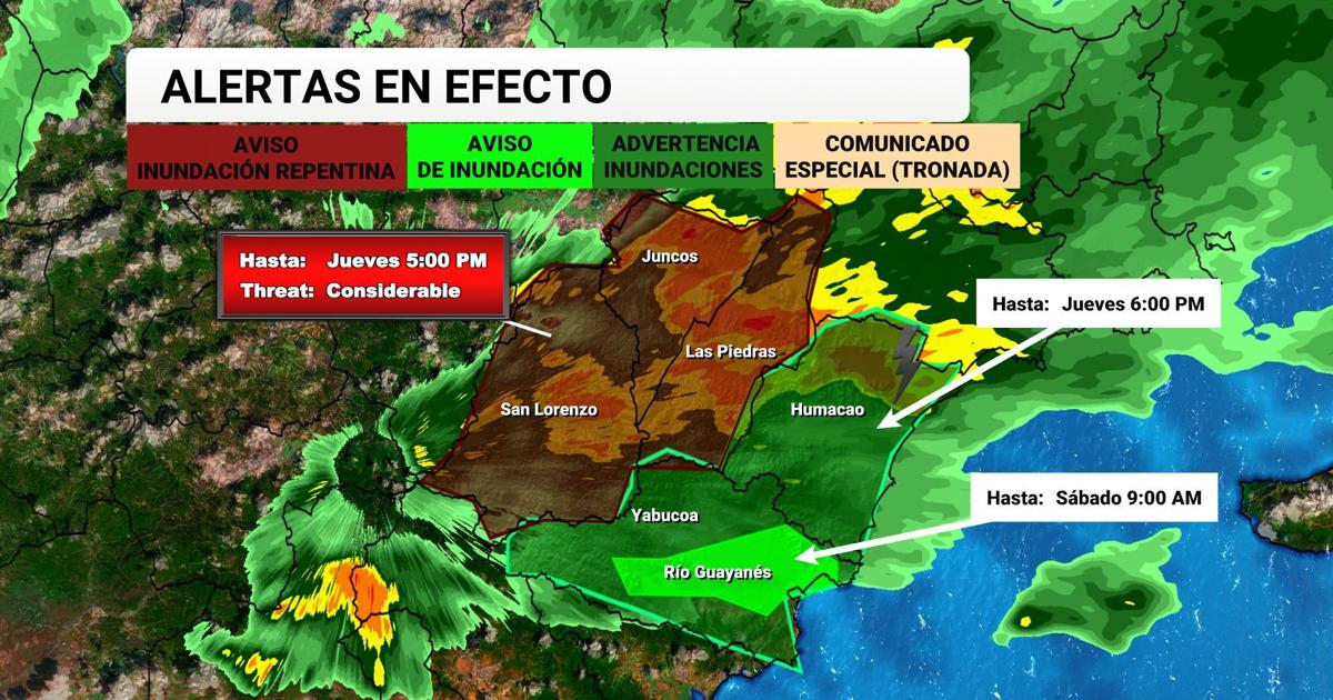 Emiten aviso de inundaciones repentinas