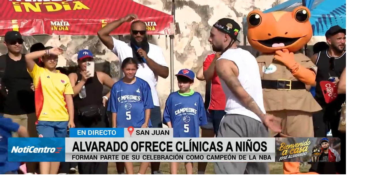 José Alvarado lleva clínicas de baloncesto a niños en La Perla