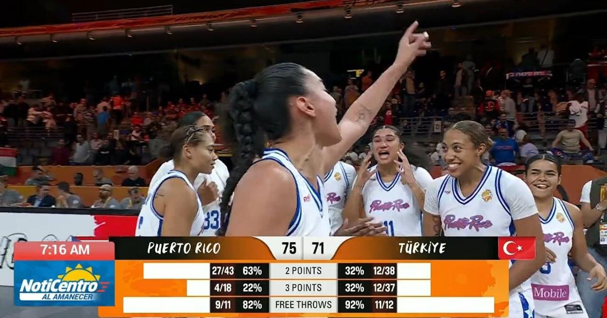 Puerto Rico remonta ante Turquía y avanza a ronda clasificatoria de los cuartos de final