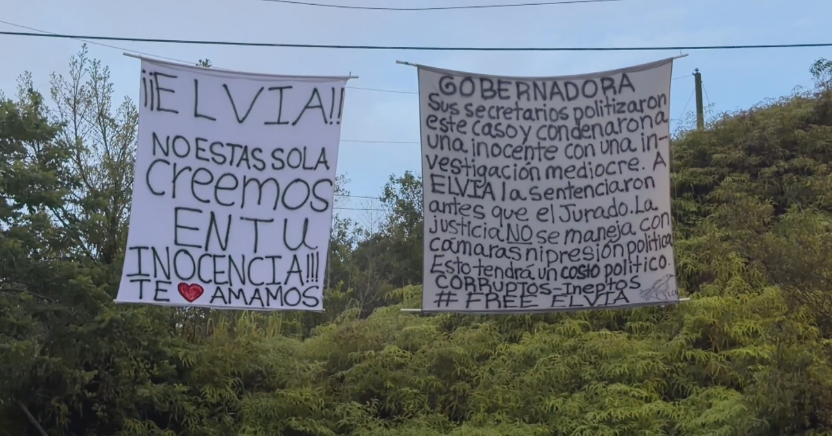 Pancarta en Aibonito advierte a Jennifer González sobre "costo político" en caso de Elvia Cabrera