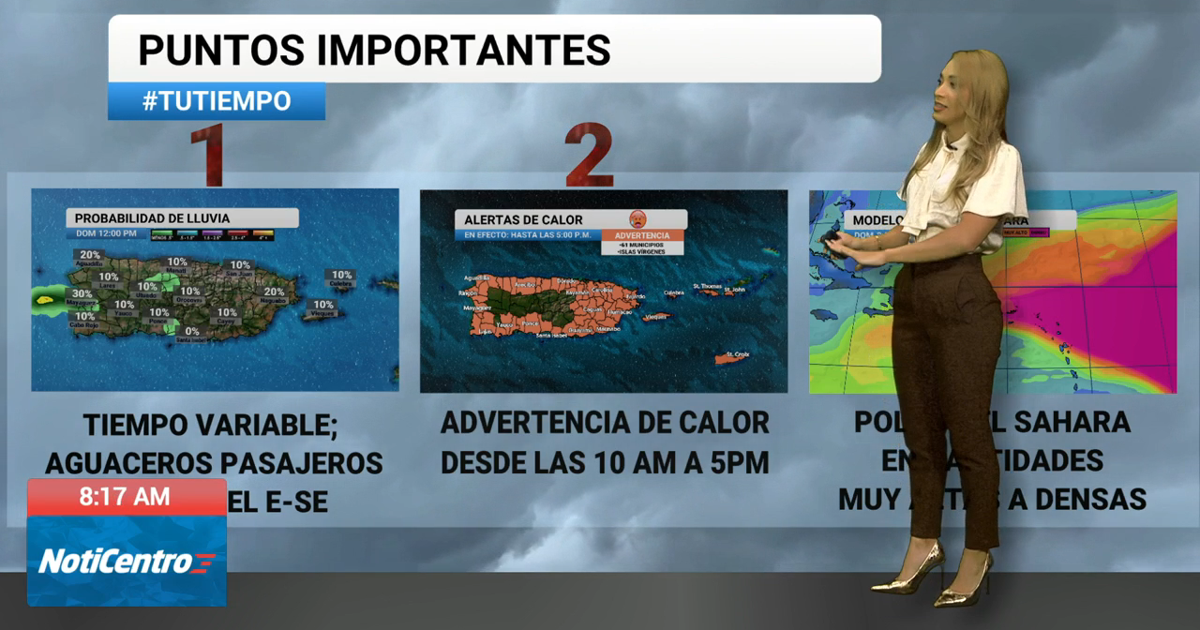 Advertencia de calor y altos niveles de Polvo del Sahara afectan a Puerto Rico
